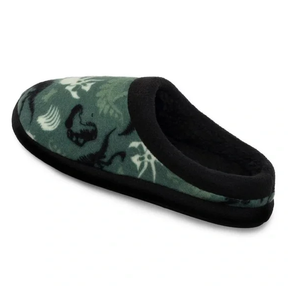 New Cuddl Duds DINOSAUR Boys' Green and Black Slippers large 5 6 - Picture 5 of 10